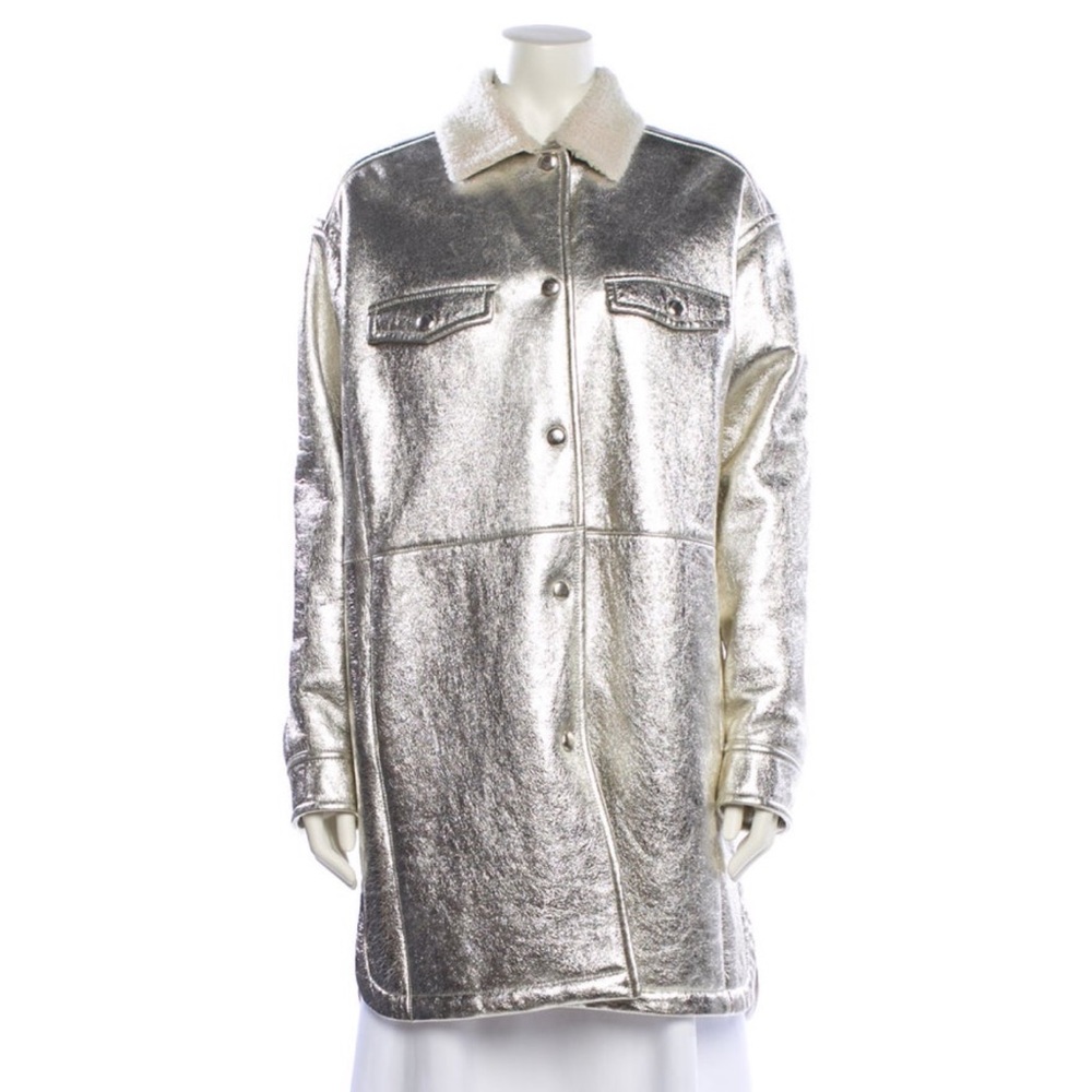 Metallic Silver‎ Women's Coat